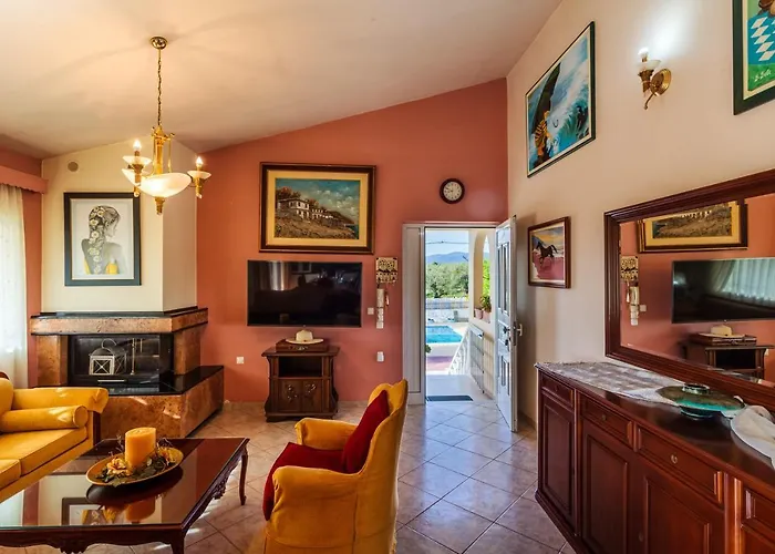 Vlassoula - Beachfront Luxury With Private Pool & Garden Heaven